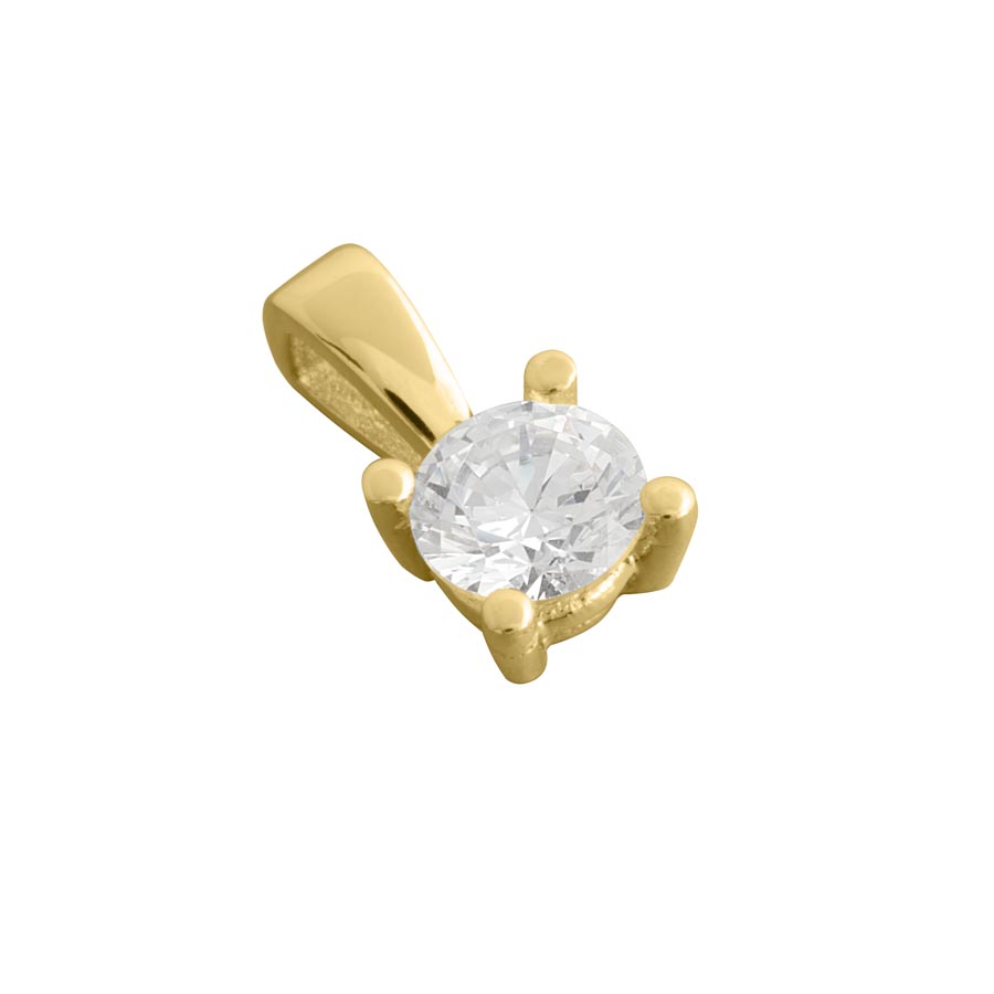 212370-7152-001 | Anhänger 212370 750 Gelbgold<br> Brillant 0,500 ct H-SI ∅ 5.2mm<br>100% Made in Germany  